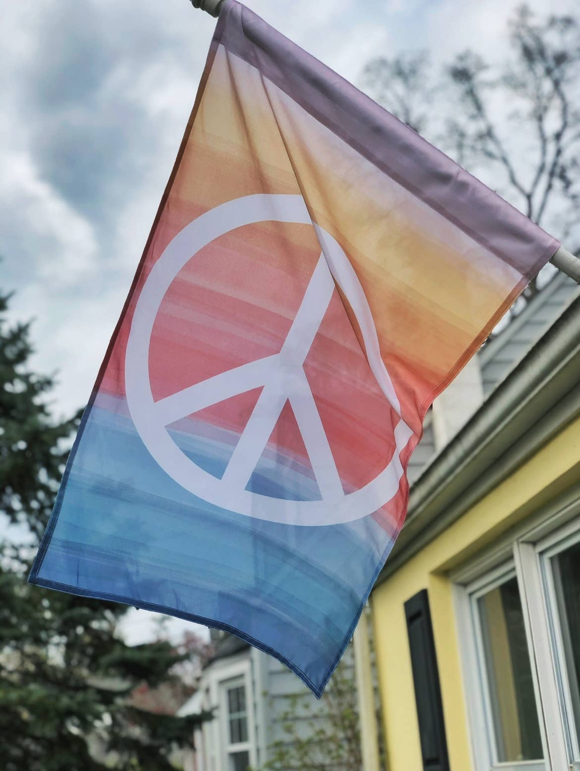 Declaration HOME - Wholesale Flag - Peace + Well Being Ombre Garden and House Flag -Double Sided4