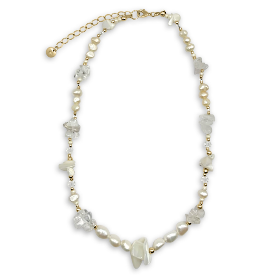 Camilla Limón - Wholesale Beaded/Pearl Necklace - Gemstone Fresh Water Pearl Mother of Pearl Gold Necklace23