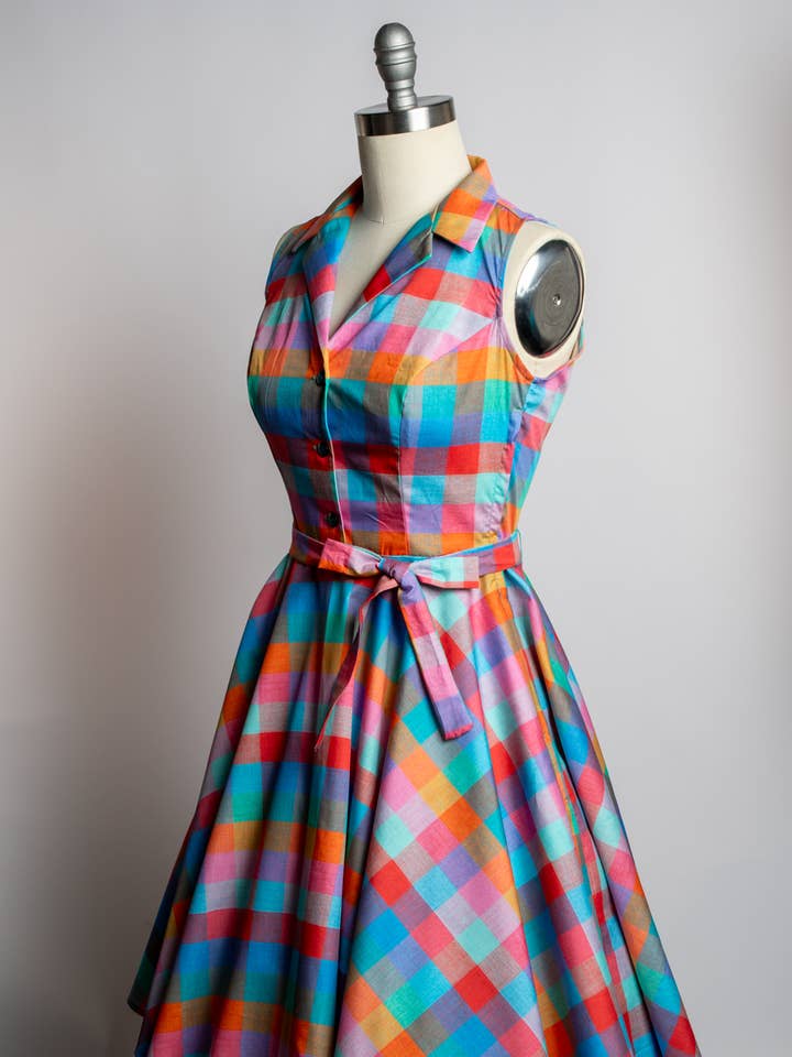 PRE-ORDER Staci Dress, Rainbow Sherbet for wholesale by Heart of Haute