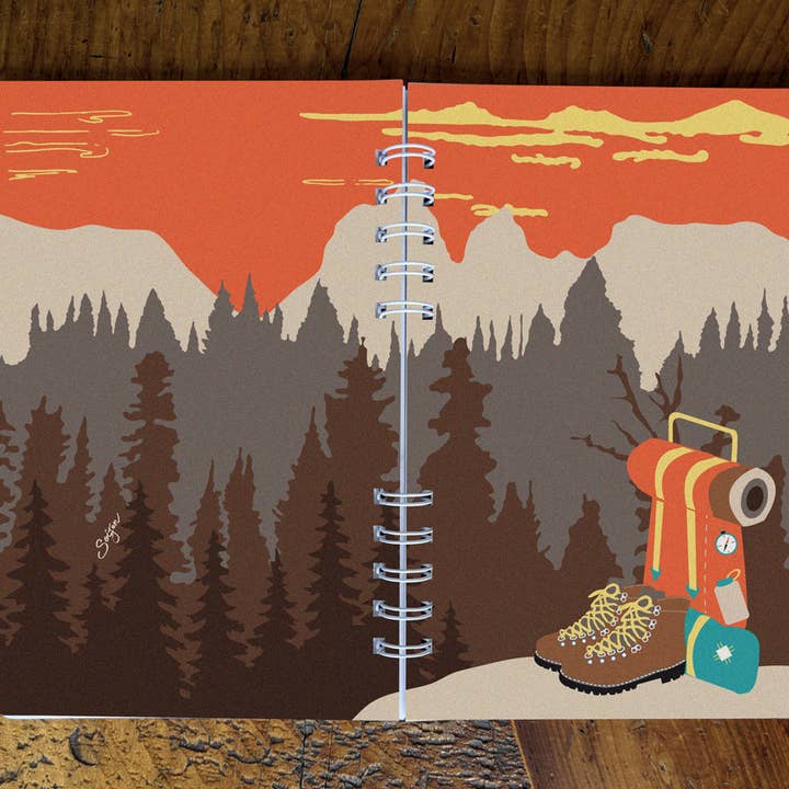 Soijen Illustrations - Wholesale Notebook - Thru-hiker Spiral Notebook1