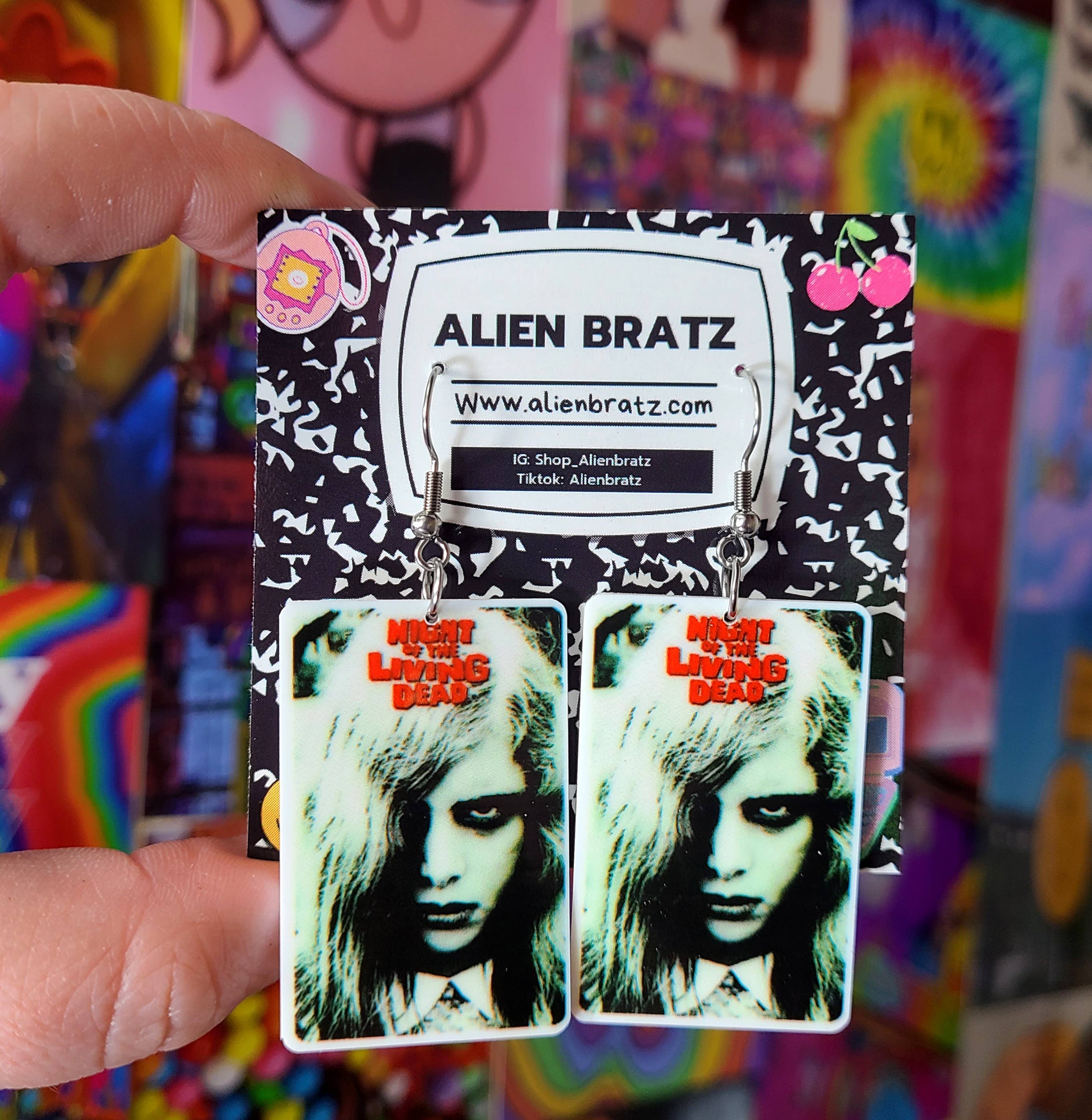 Alien Bratz - Venta al por mayor Pendientes colgantes - Pendientes de terror La noche de los muertos vivientes para Halloween