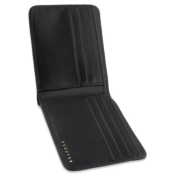 ESCUYER - Wholesale Wallet - Men's - Leather Billfold Wallet - Black / Blue3