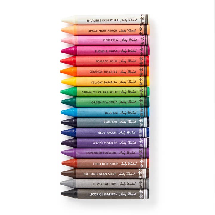 Chronicle Books - Wholesale Crayons - Kids & Baby - Andy Warhol Soup Can Crayons + Sharpener