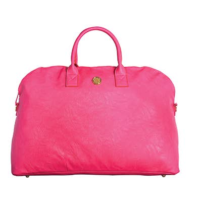 Solid Raspberry Duffle Bag with Shoulder Strap for wholesale by Anna Griffin Inc
