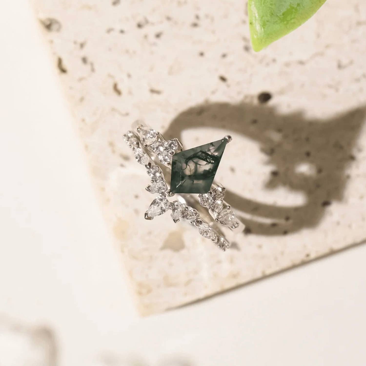 Azura Jewelry – wholesale Multi-stone ring – Nebula Nights Moss Agate Ring Set3