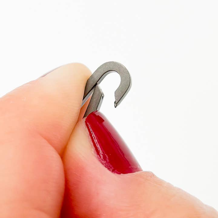 1361BRM. 20MM Black Rhodium Matt Sterling Silver Oval Clasp for wholesale by Jewels & Chains