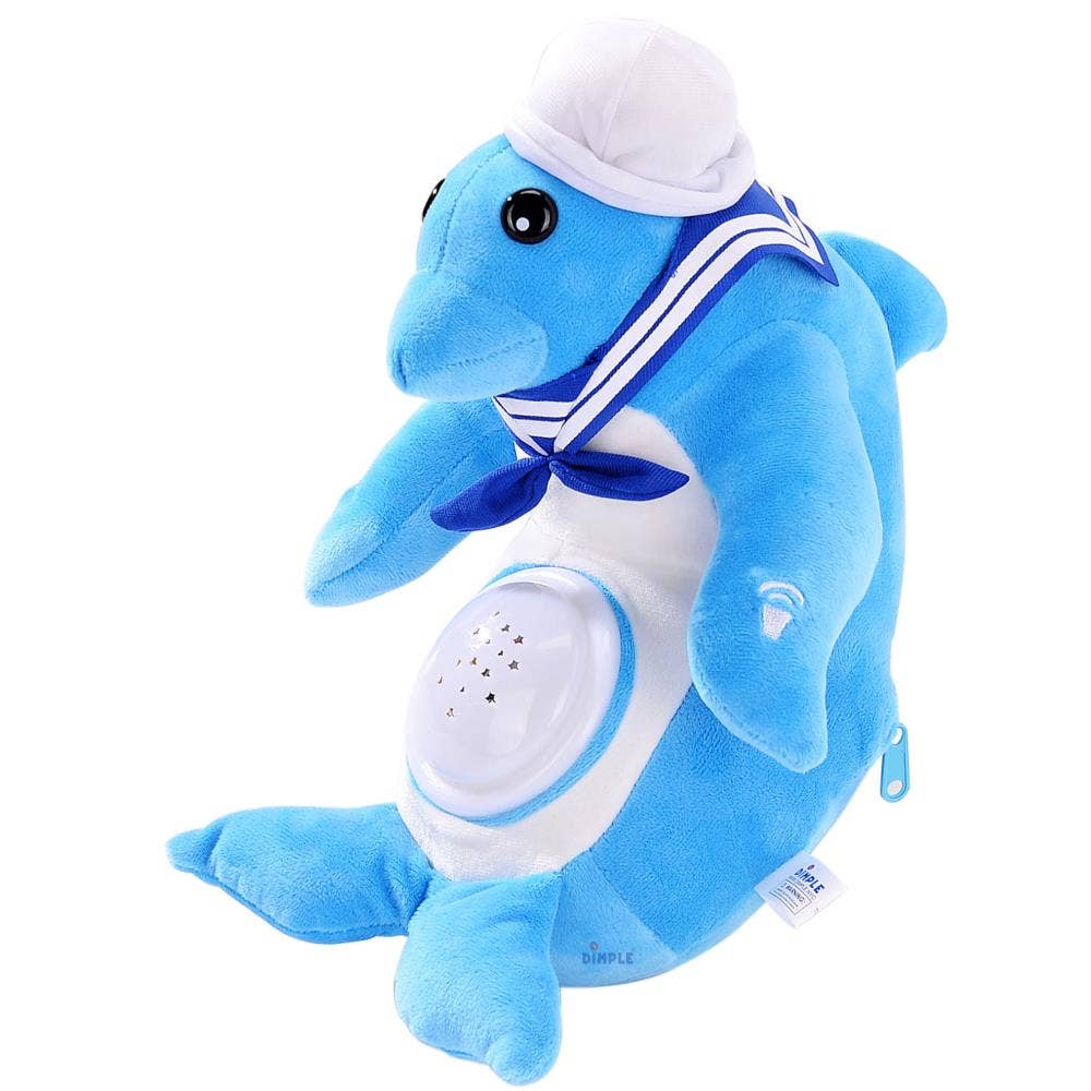 Dimple – Engroshandel Natlys - Børn og baby – Dolly Dolphin Nightlight Soother med foretrukne vuggeviser1