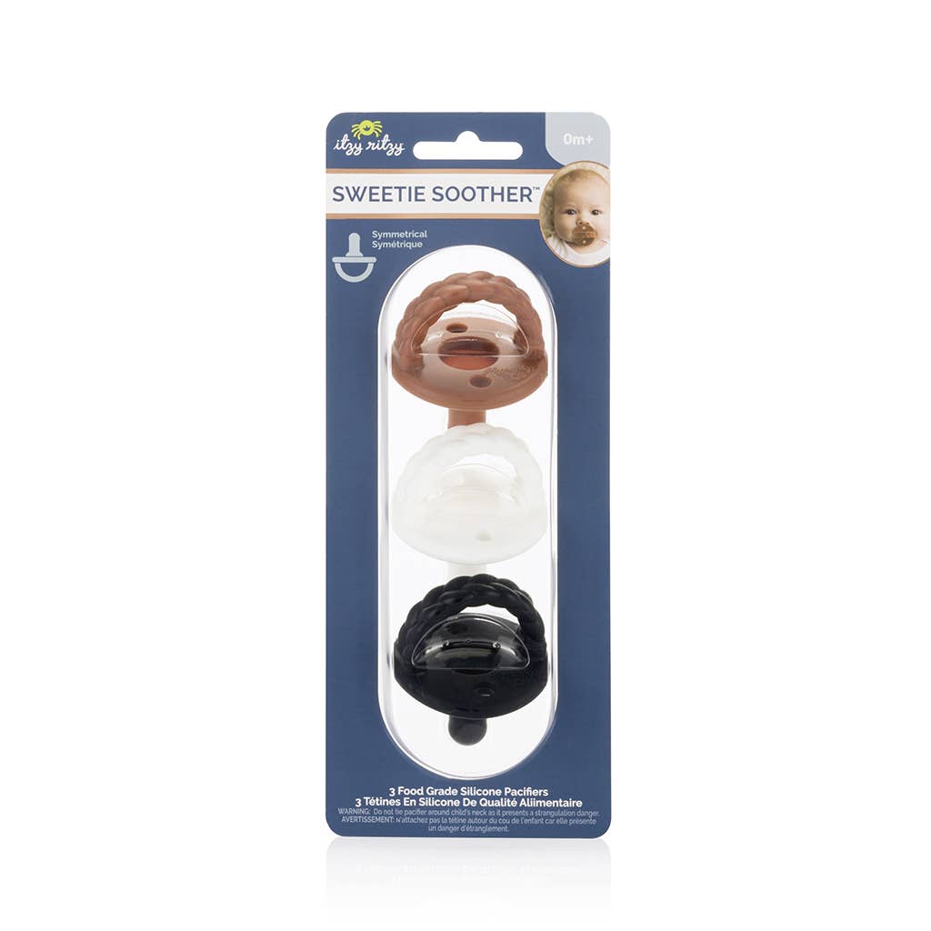 Sweetie Soother™ Silicone Pacifier Set of 3 Coffee & Cream for wholesale on Faire6