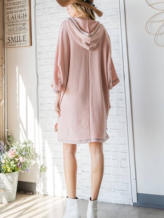 BUCKETLIST INC – wholesale Dress – Women's – D3094 Hooded Sweatshirt dress With Pockets9