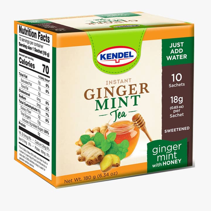 KENDEL Instant Ginger Tea (with Mint & Honey) for wholesale by Kendel