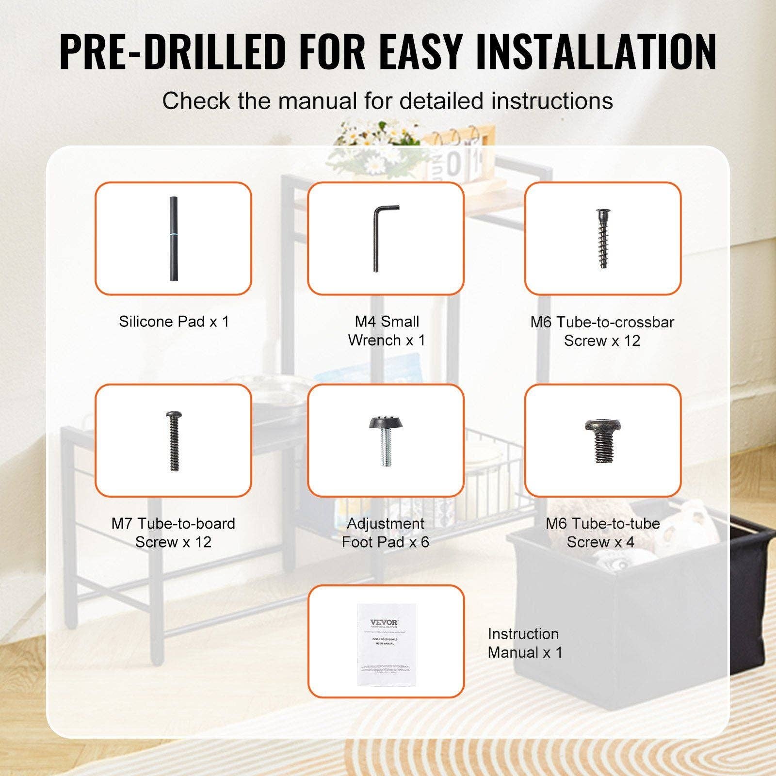 Hard Rock Health Stores - Wholesale Pet Bowl - Dog - Pet Feeding Station with Storage Dog Food & Toy Organizer Raised Dog Bowls4