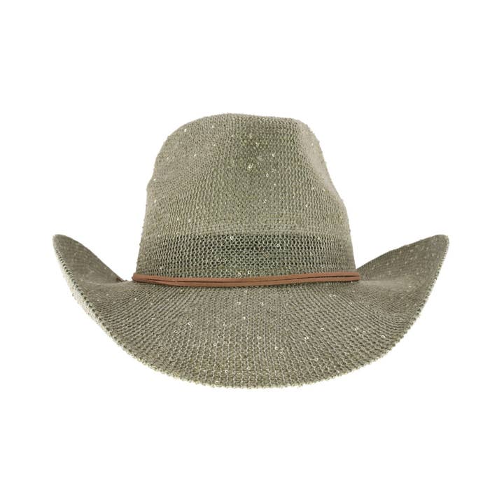 C.C Beanie - Wholesale Cowboy Hat - Women's - Vegas Sequin Cowboy Hat CBC03