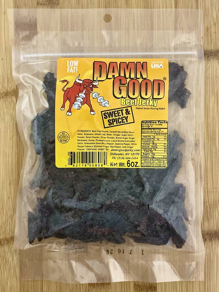 6 oz Sweet & Spicy Beef Jerky for wholesale by Damn Good Beef Jerky
