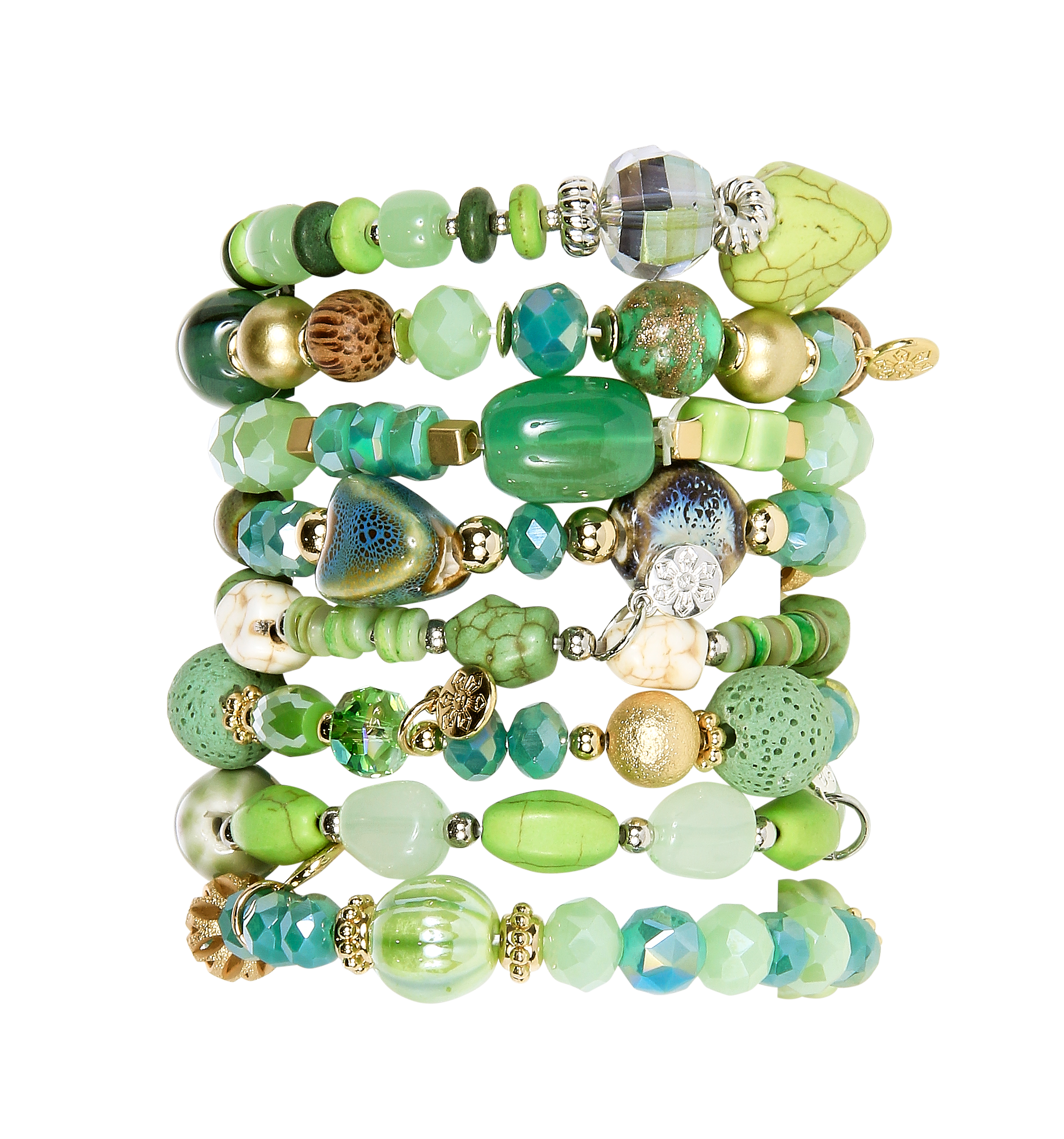 Kaleidoscope Accessories - Wholesale Jewelry Set - 1/2 Stax Assortment Refill Bracelets - 16 Pieces8