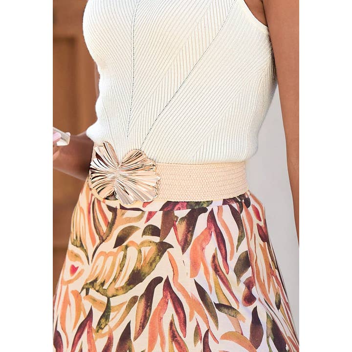 Beige Gold LASCANA Women's Raffia Statement Waist Belt for wholesale on Faire4