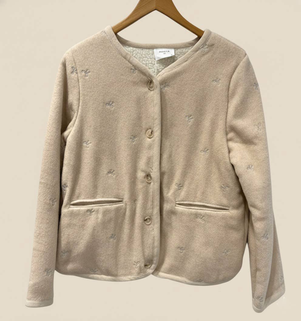 MOOYA - Wholesale Jacket - Women's - Tonal patterned wool cardigan jacket - MY042