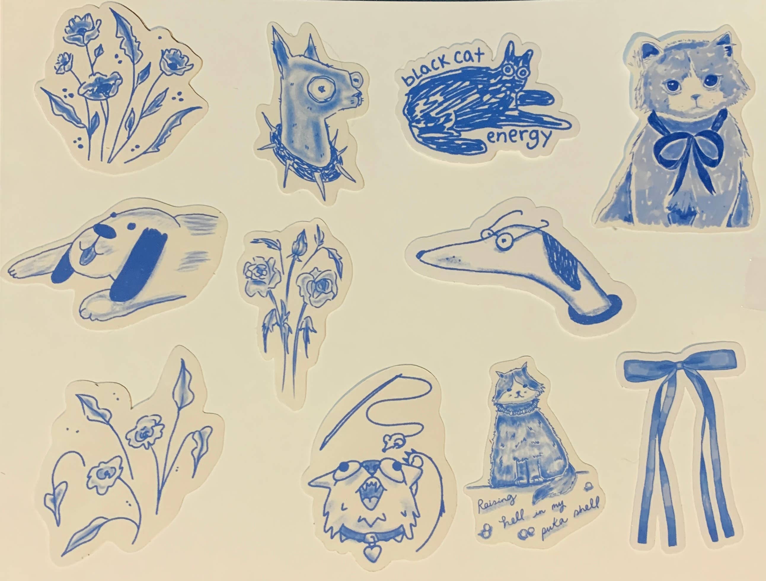 Frankie Blue - Wholesale Sticker - Looking at a Treat Bag2