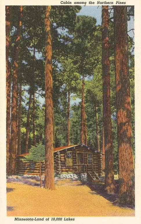 Found Image Press - Wholesale Art Print - Art Print MN-04 Cabin in Northern Pines