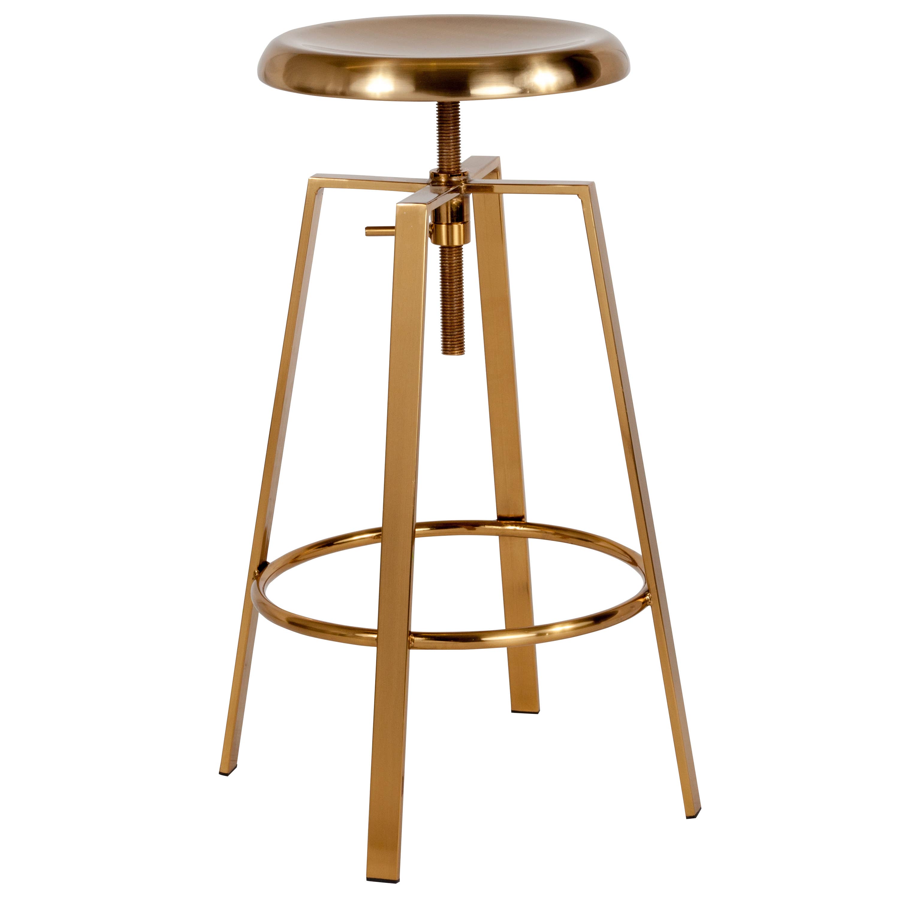 Industrial Style Barstool in Gold Finish for wholesale on Faire1