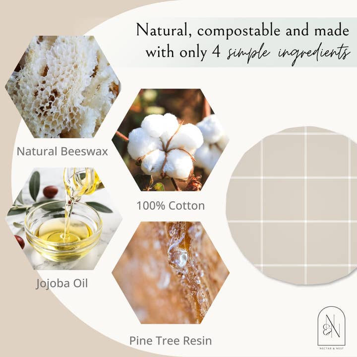 Nectar & Nest – wholesale Livsmedelsförvaring omslag/väska – Återanvändbara bivaxskålsöverdrag för brödjäsning3