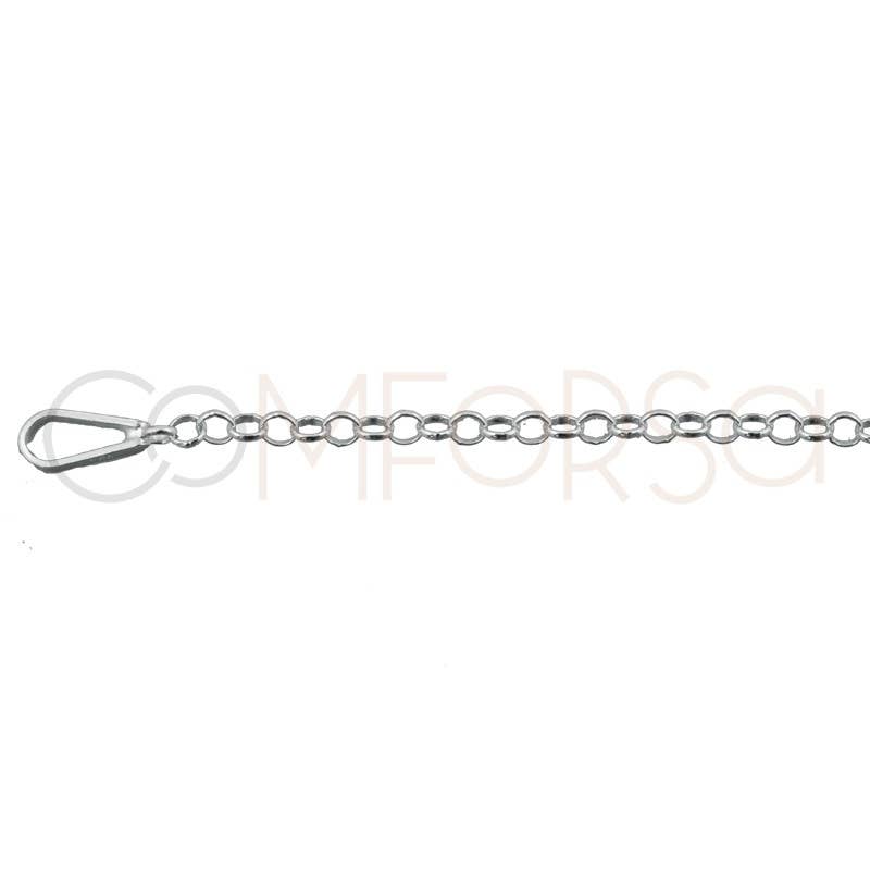 COM FORSA SL – Großhandel Gliederhalskette – Sterlingsilber 925 Kabelkette 1,5 x 1,1 mm1