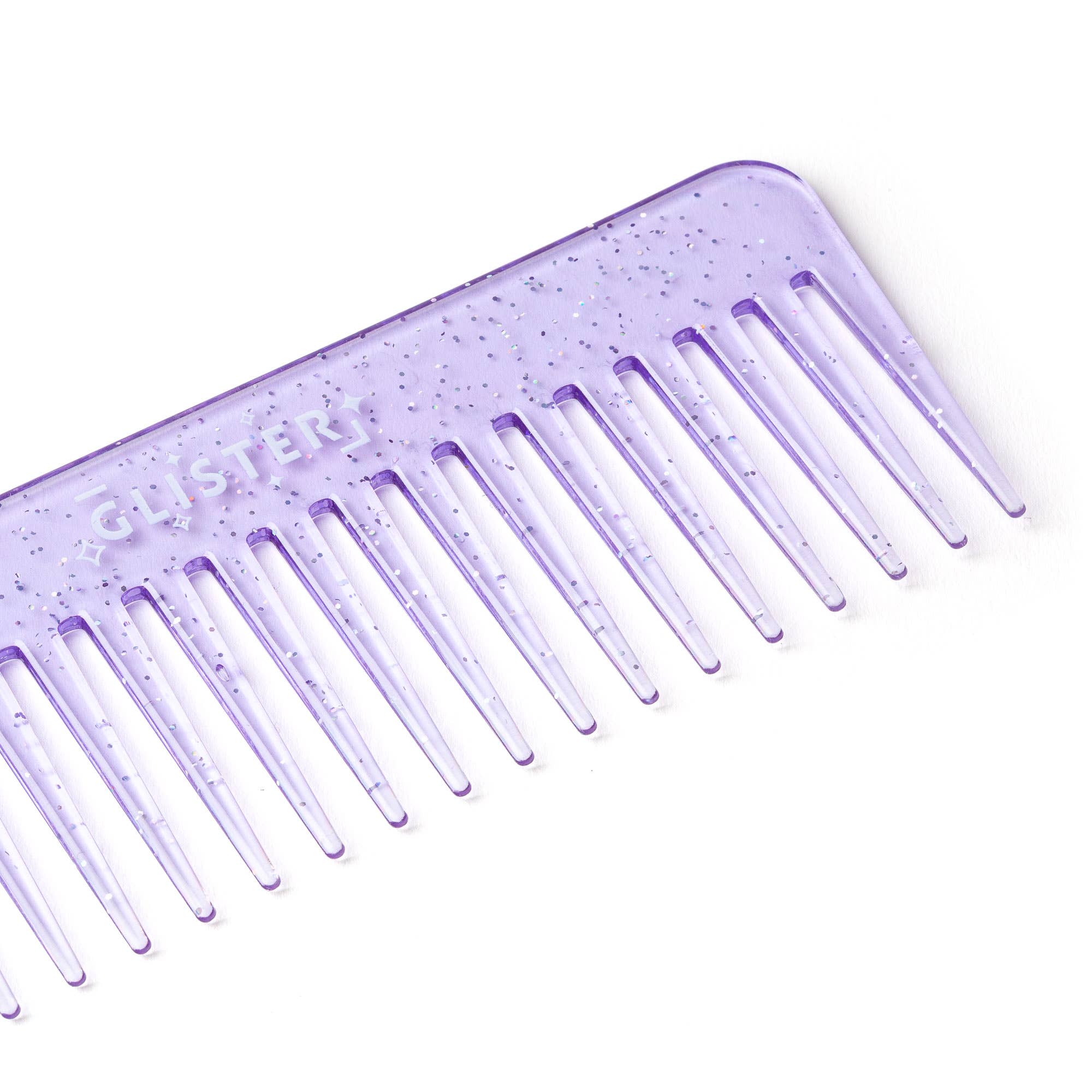 Glister - Wholesale Hair Brush/Comb - "Sparkle" Wide Tooth Detangling Comb | Glitter Finish5