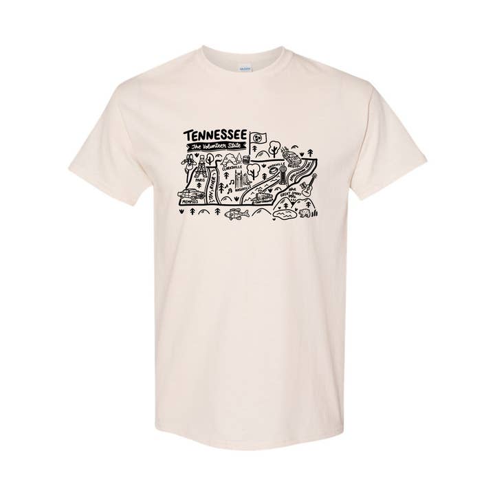TN Volunteer T-Shirt for wholesale by Paris Woodhull Illustrations