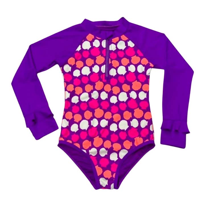 Long Sleeve Surf Suit in Shell for wholesale by Little Lilo Hawaii