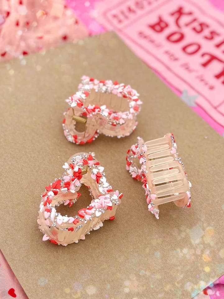 Cœurs en confettis // Pince à cheveux pour la vente par Bend & Snap