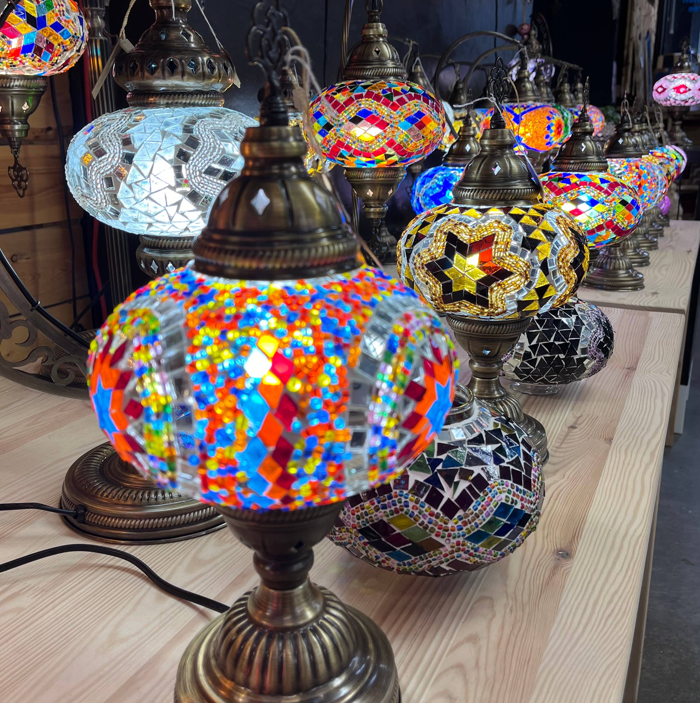 Mediterranean Collection - Venta al por mayor Lámparas decorativas/de escritorio - Lámparas de Mosaico Turcas – Colores Surtidos4