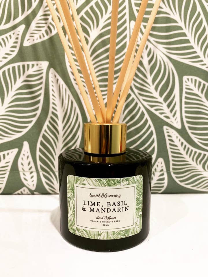 Lime, Basil & Mandarin Reed Diffuser for wholesale by Smith & Greening