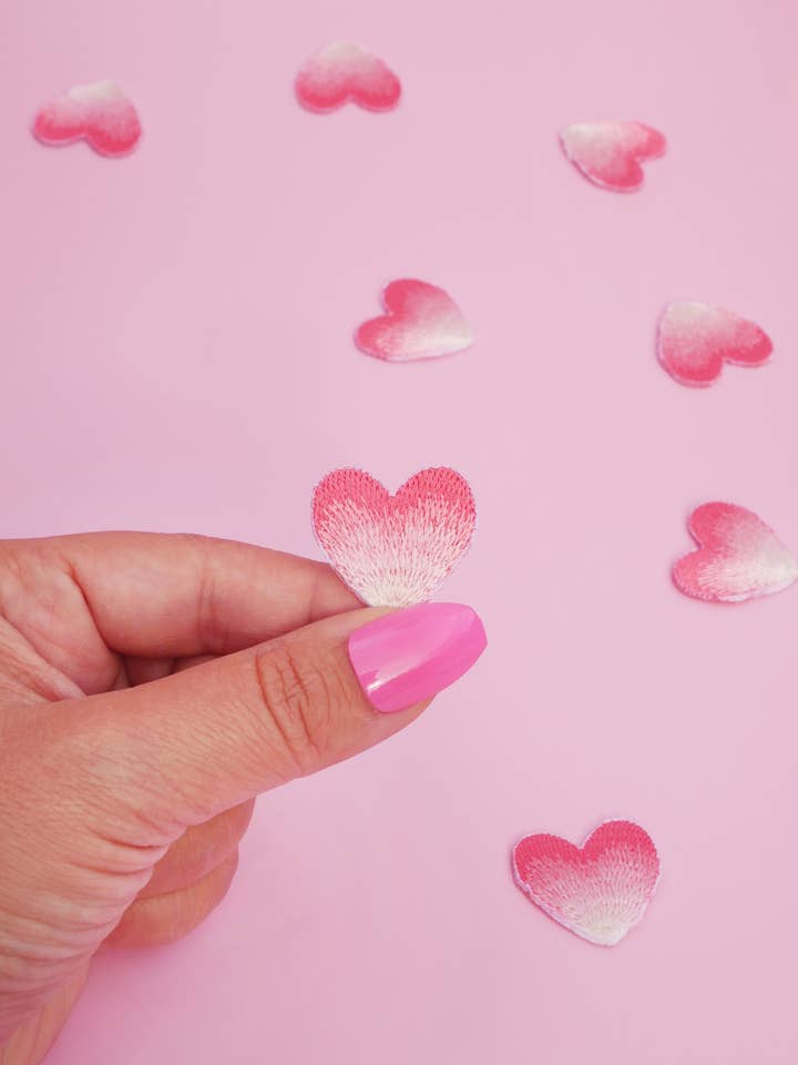 Mini Heart Grenadine Iron-On Patch for wholesale by MALICIEUSE