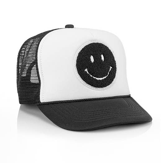 Smiley Face Kids Trucker Hat for wholesale by Local Beach
