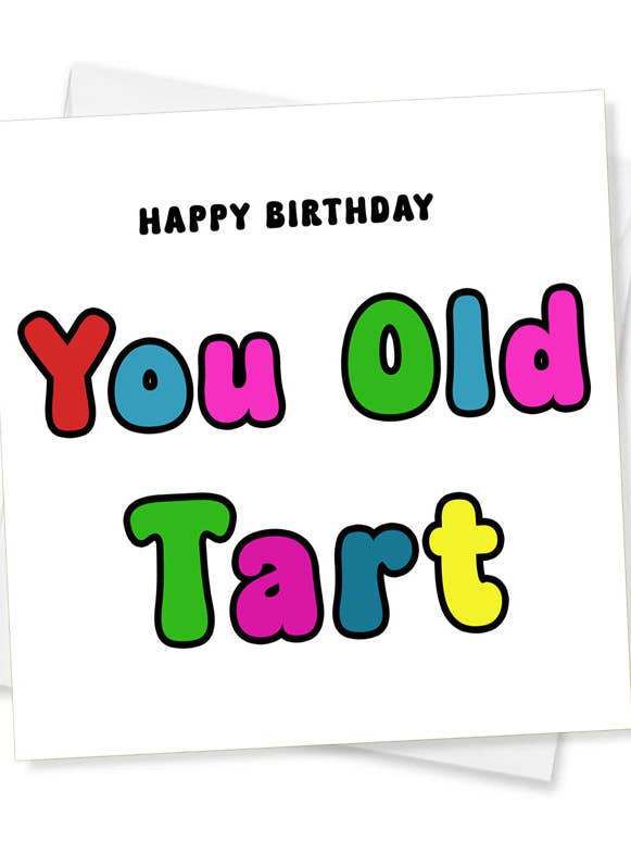 Gefeliciteerd, ouwe taart, verjaardagskaart voor wholesale door Jeevesy Cards