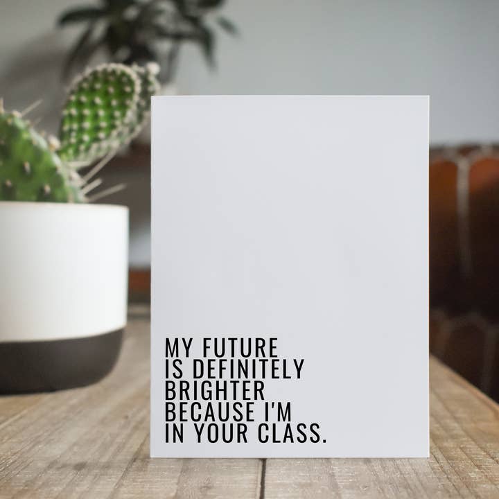 Un avenir meilleur : carte de vœux pour le premier jour d'école pour la vente par The Cheeky Press