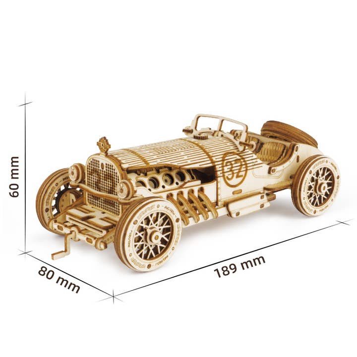 MC401 Rokr Grand Prix Car DIY Wooden Puzzle for wholesale by Robotime