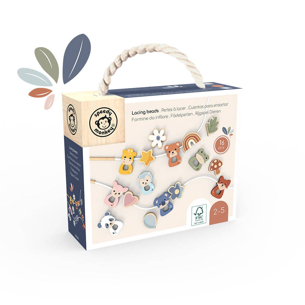 Speedy Monkey - Vente Jouet en bois – enfant - Perles de laçage1