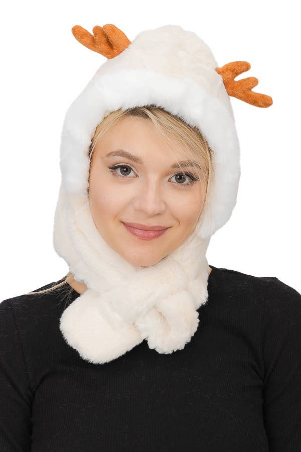 Cap Zone - Wholesale Beanie - Dames - Teddybont halswarmer sjaal dierenhoed6