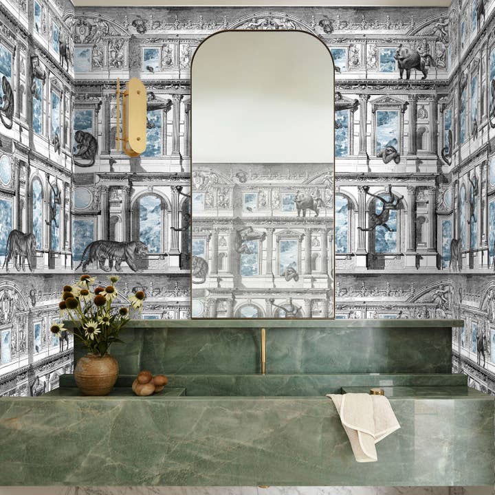 Wallpapers4Beginners - Wholesale Wallpaper - Scimmie su edifici classici Carta da parati