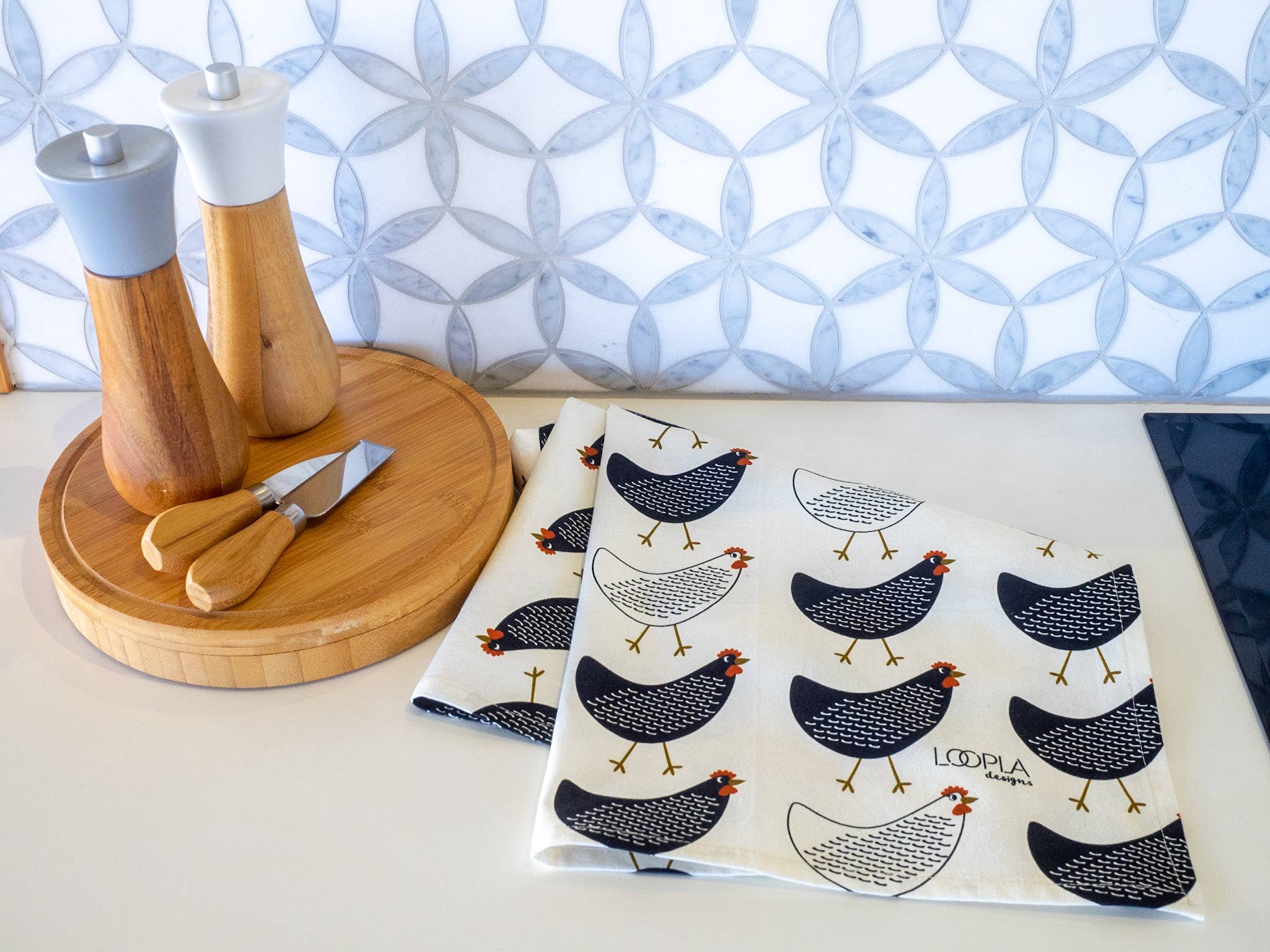 Loopla - Wholesale Tea Towel - Chick Chick Chicken Cotton Crepe Tea Towel3