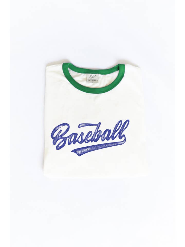 OAT COLLECTIVE - Wholesale Screen Printed T-Shirt - Women's - BASEBALL Ringer Graphic T-Shirt