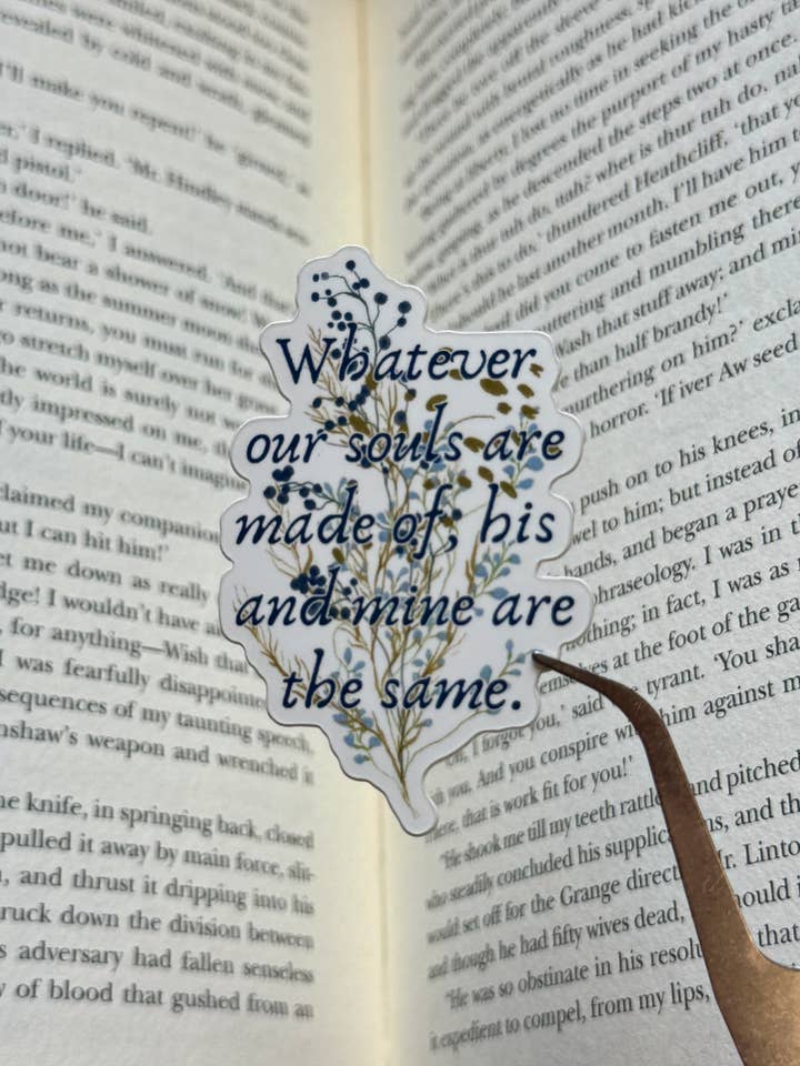 Wuthering Heights Emily Bronte Sticker - Whatever Our Souls for wholesale by Backing Wanderlust