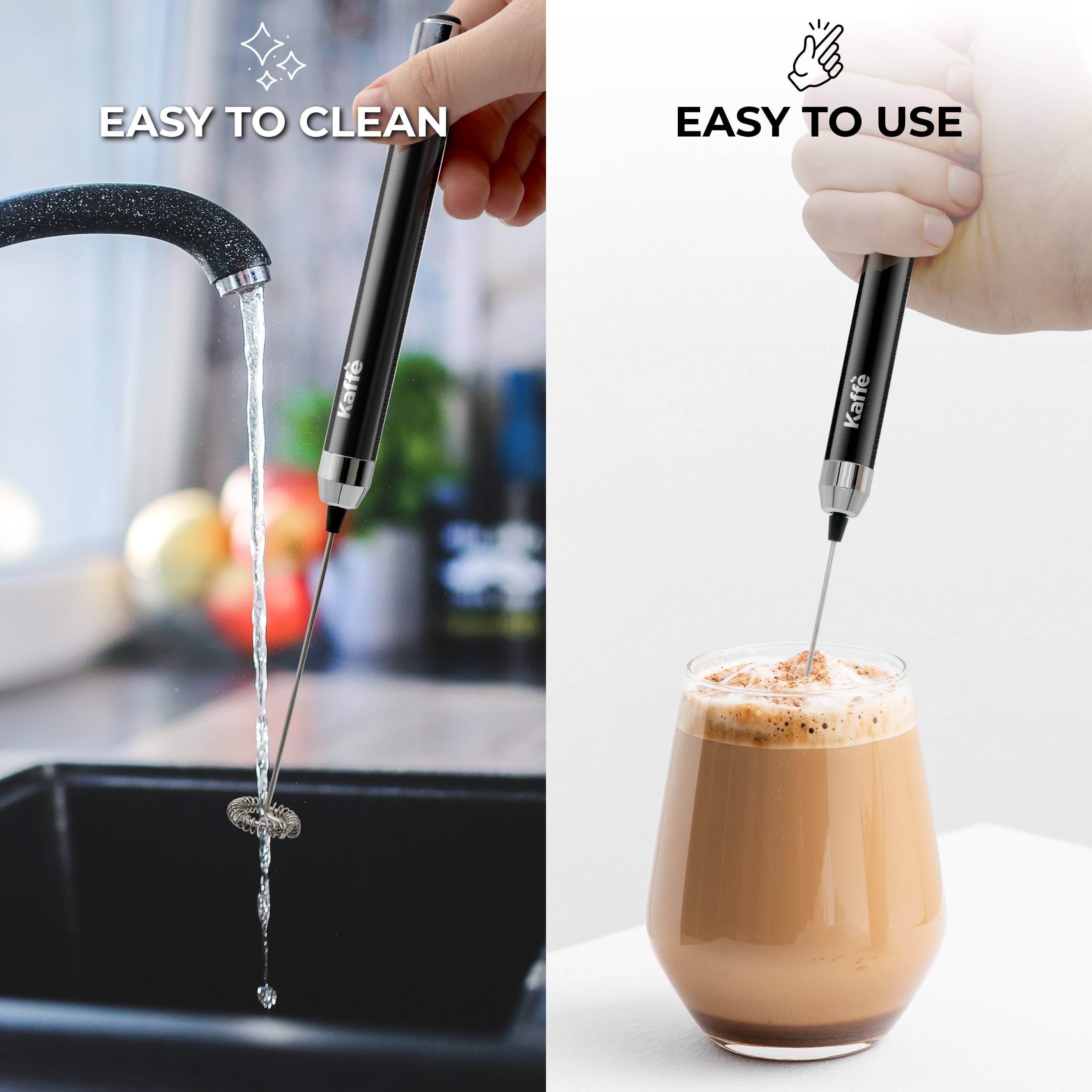 Kaffe – Ferramenta/gadget de cozinha por atacado – Espumador de Leite Portátil Kaffe com Suporte8