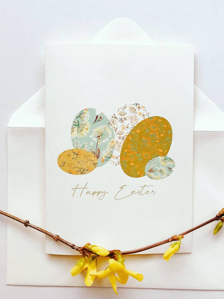 Easter Eggs - Greetings Card for wholesale by Maria Zvaric Illustration