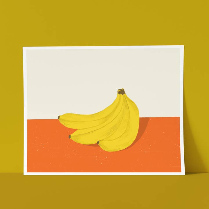 Affiche 'Bananes parfaitement mûres' for wholesale by Anne-Julie Dudemaine