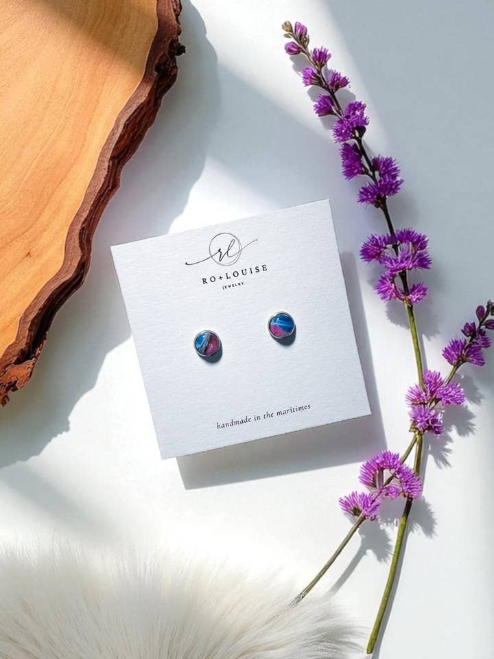 The Jane Studs (A Manitoba Stone) for wholesale by Ro + Louise Jewelry