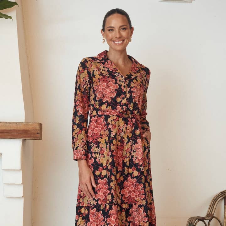 Isla Maxi Dress - Autumn Blossom for wholesale by MahaShe