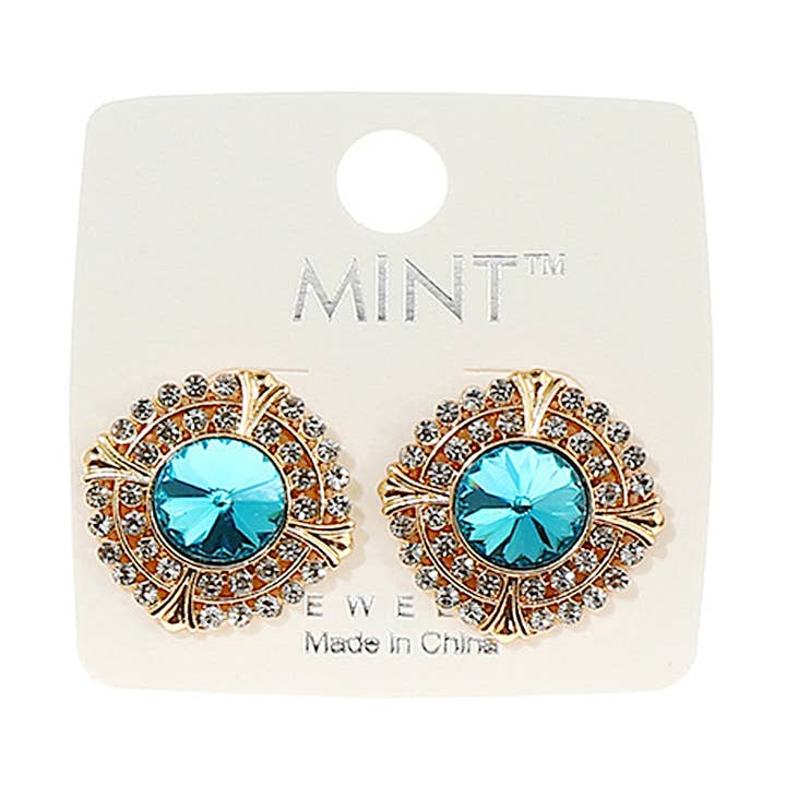 Atlas Fashion - Wholesale Stud/Post Earrings - Rivoli Cut Crystal Earring0