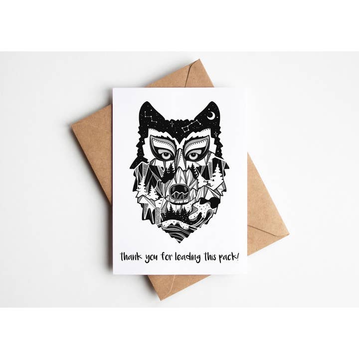 Mountain Mornings - Wholesale Thank You Card - Thank You For Leading This Pack; Greeting Card