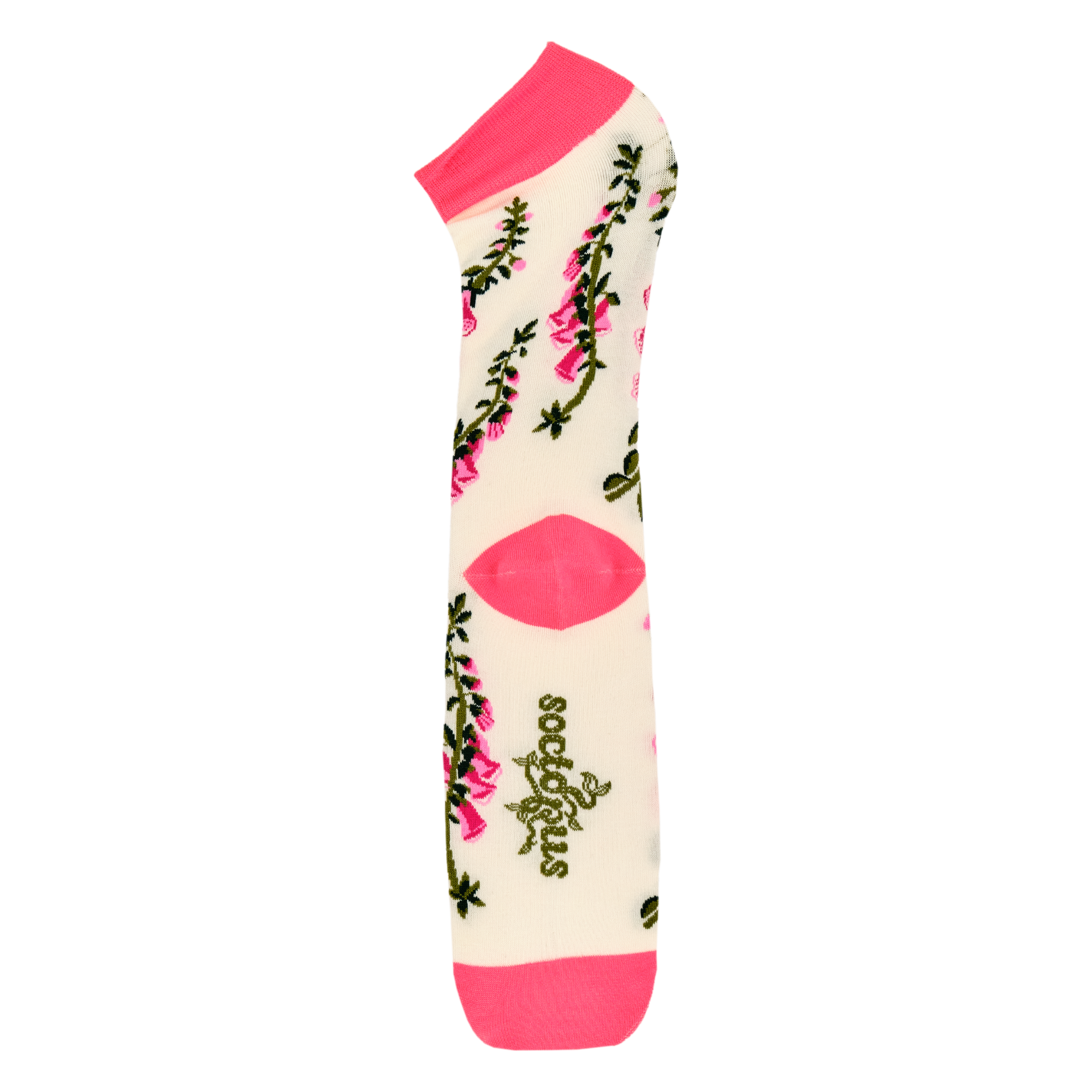 CREAM Fox Gloves Floral Bamboo Socks for wholesale on Faire2
